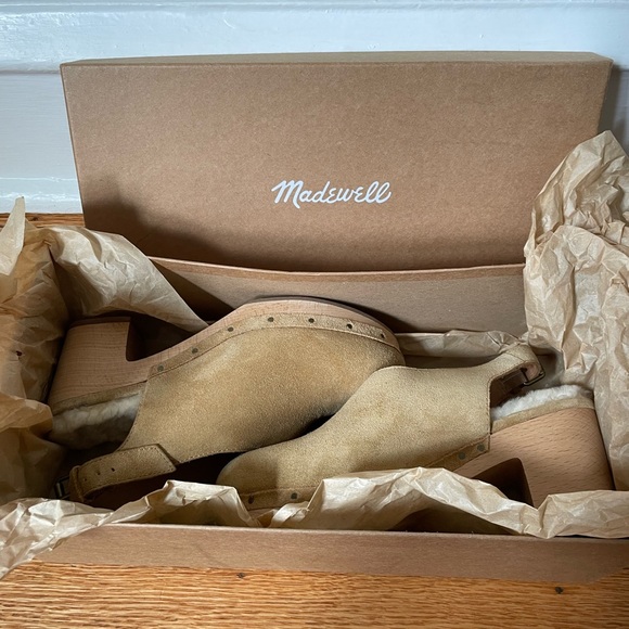 Madewell Marlo suede and shearling clogs- - Picture 3 of 7